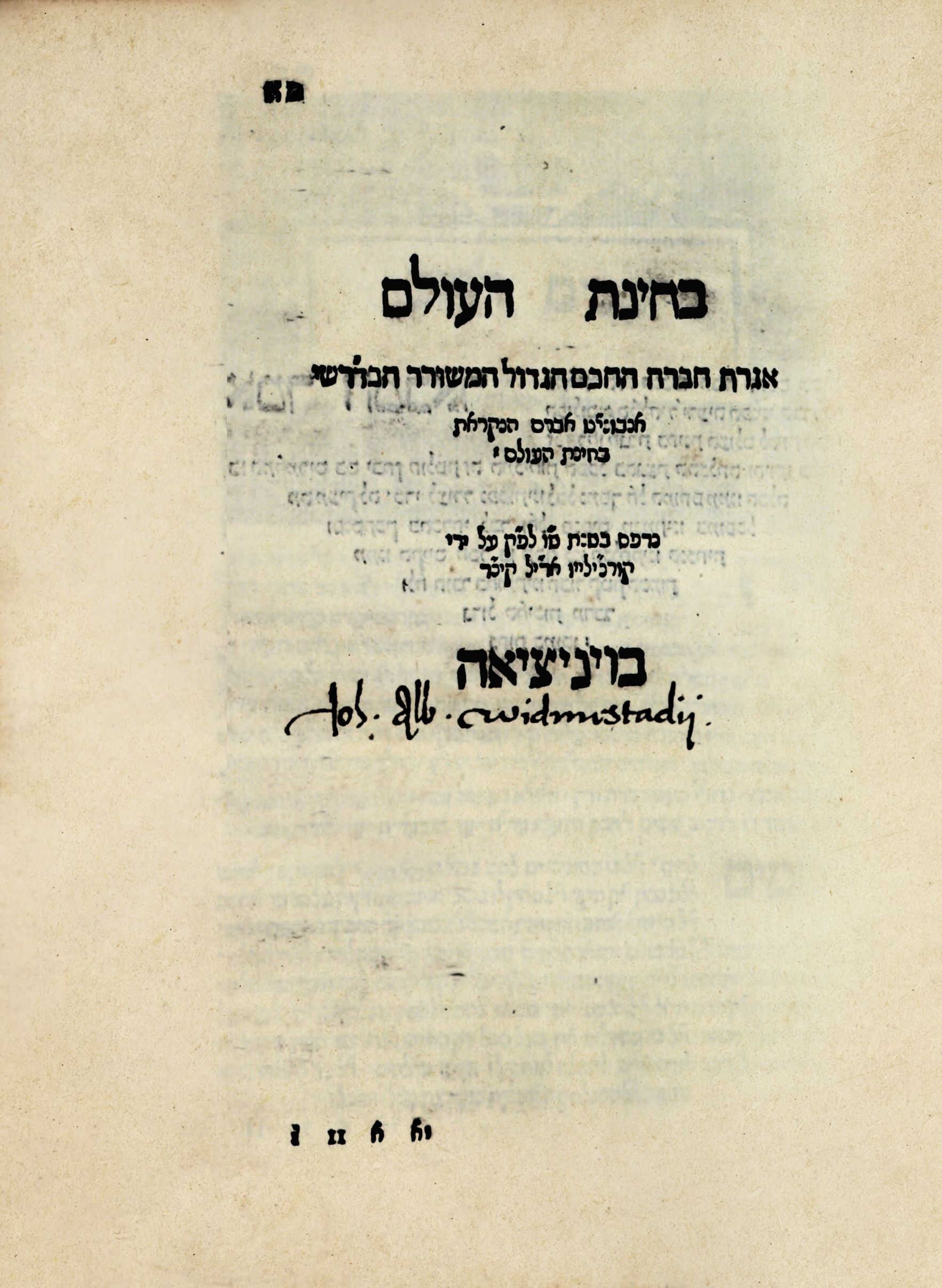 בחינת עולם - מבחר הפנינים